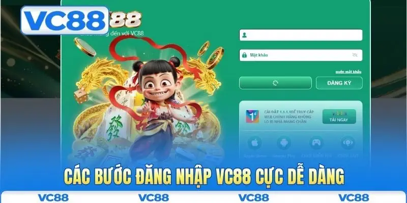 Đăng nhập VC88 1 Các bước đăng nhập VC88 cực dễ dàng