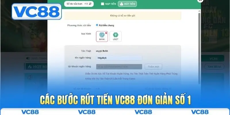 Khi rút tiền VC88 cần đảm bảo tuân thủ hạn mức