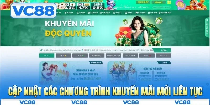 Cập nhật các chương trình khuyến mãi mới liên tục