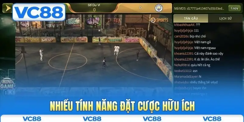 Thể thao VC88 4 Nhiều tính năng đặt cược hữu ích