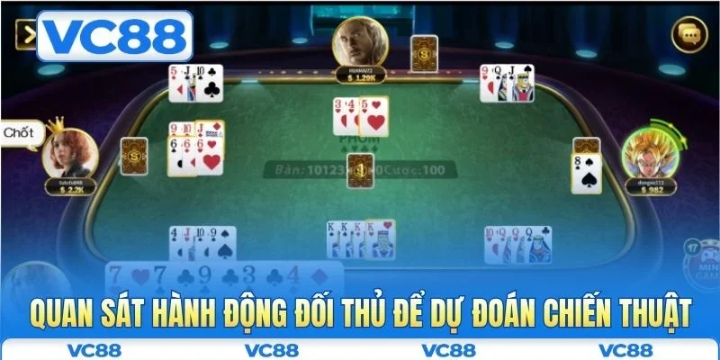 Quan sát hành động của đối thủ để dự đoán chiến thuật